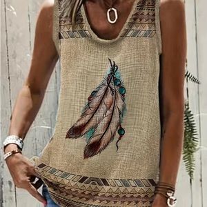 XXL Southwest/Western Feather Tank